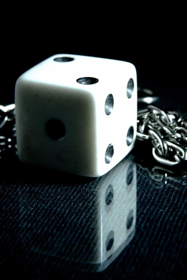 Dice And Metal Chain wallpaper 640x960