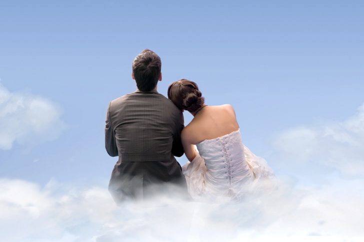 Screenshot №1 pro téma Couple Sitting On Clouds