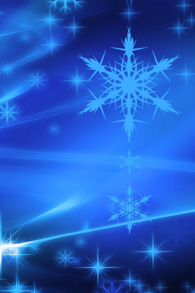 Fondo de pantalla Snowflakes 640x960