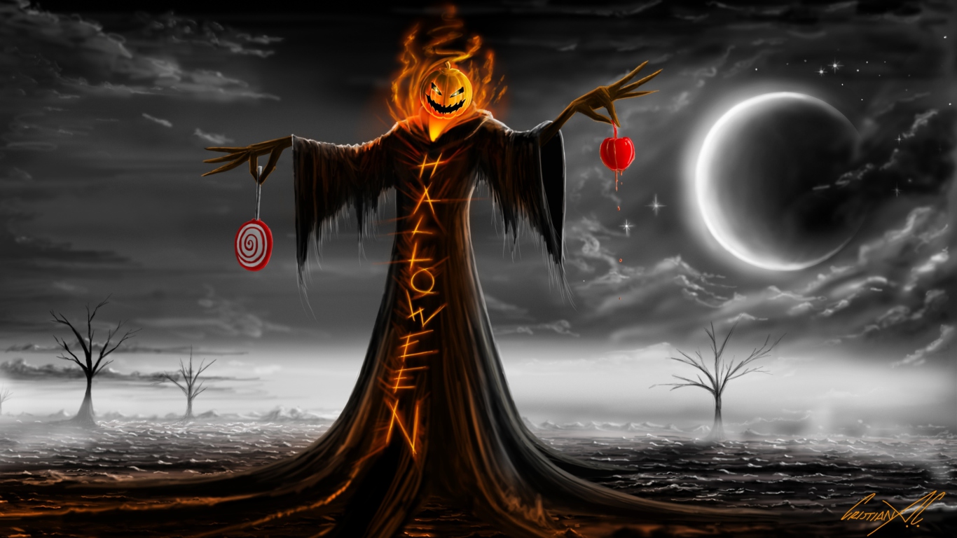 Screenshot №1 pro téma Halloween 1366x768