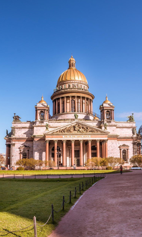 Das Wallpaper St Isaacs Cathedral, St Petersburg, Russia Wallpaper 480x800