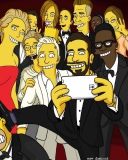 Das Simpsons Oscar Selfie Wallpaper 128x160