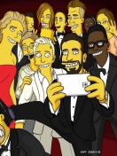 Fondo de pantalla Simpsons Oscar Selfie 132x176