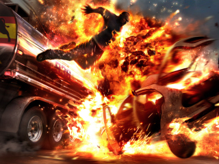 Screenshot №1 pro téma Car Crash Explosion 320x240
