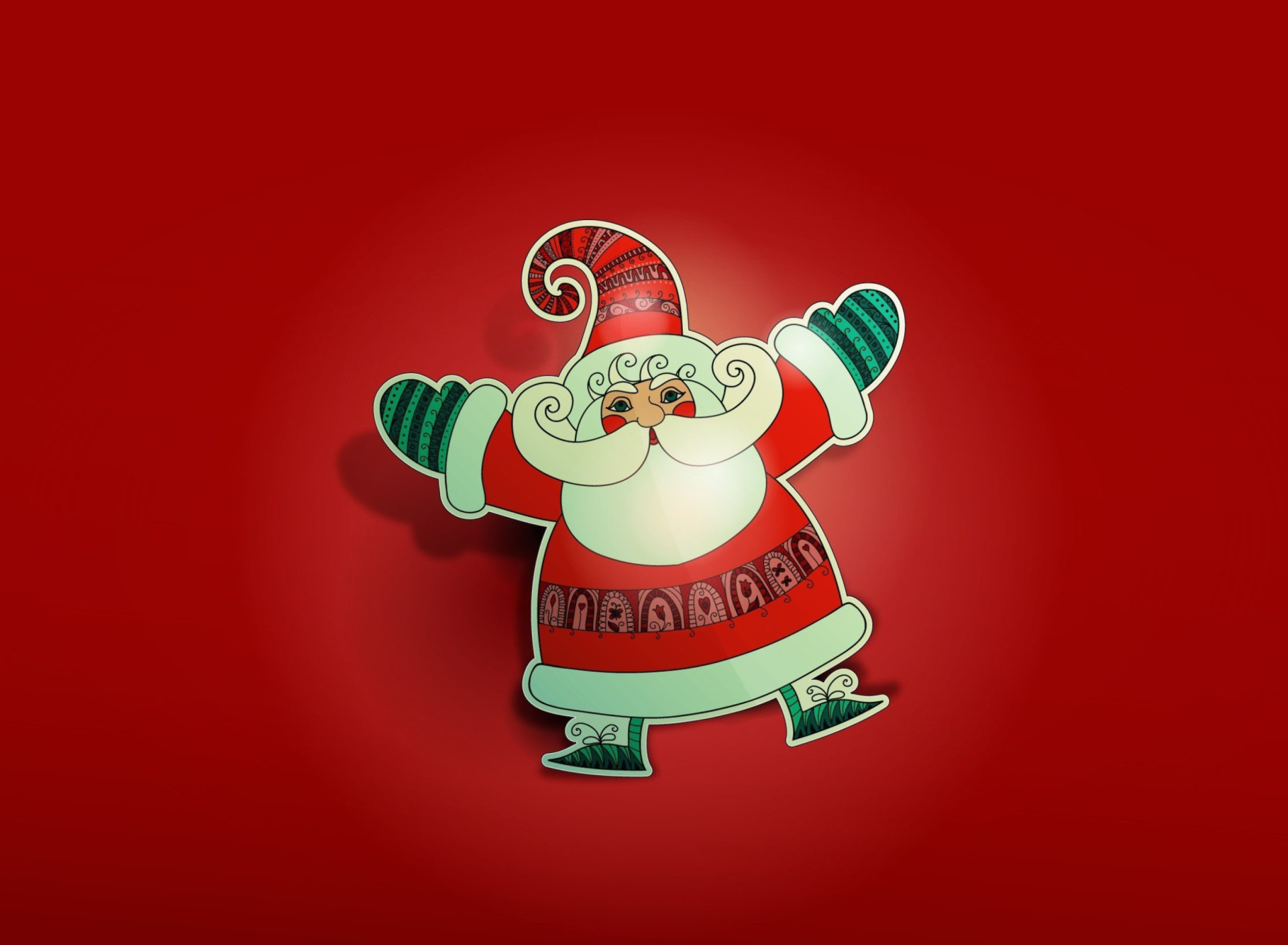 Обои Dancing Santa 1920x1408