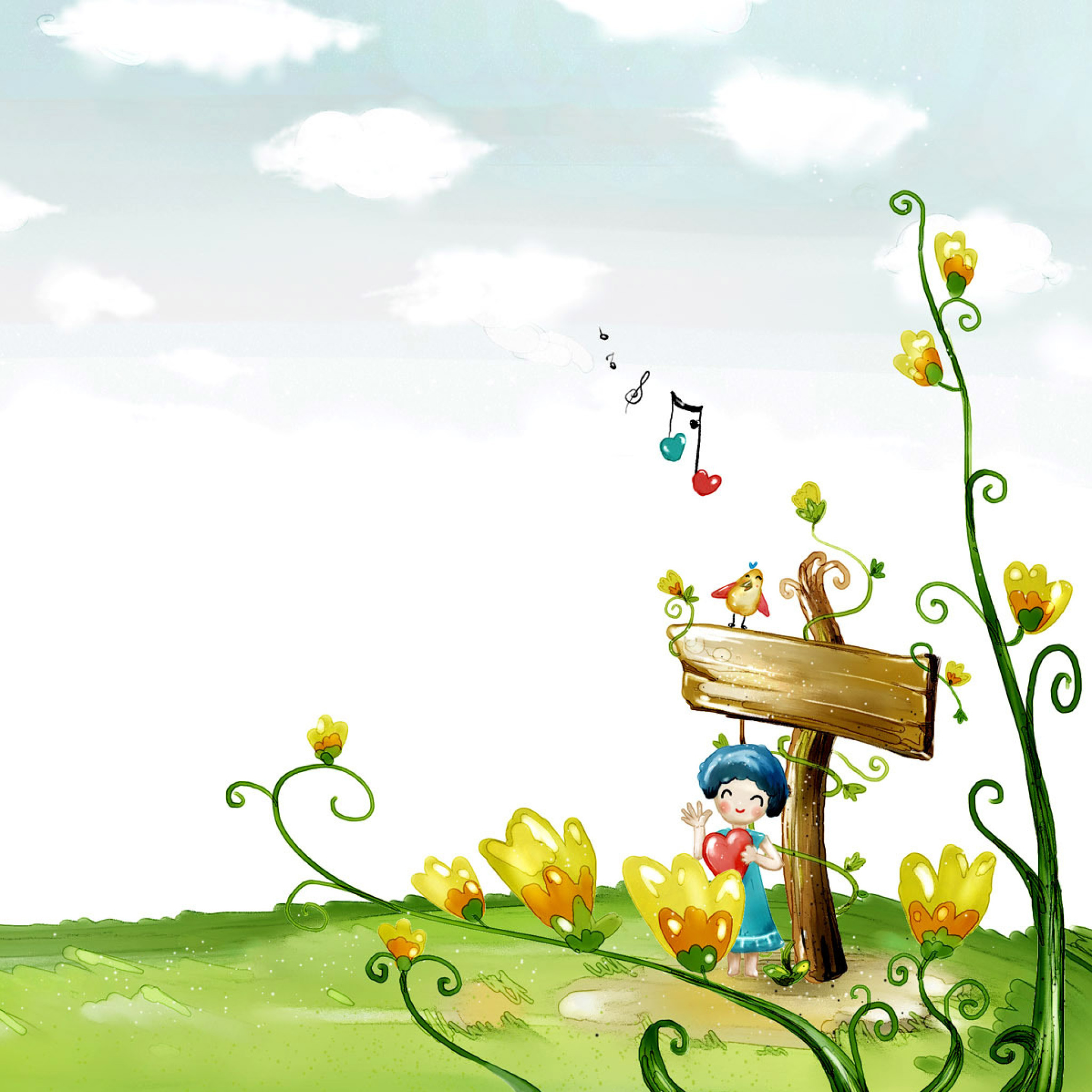 Das Fairyland Illustration Wallpaper 2048x2048