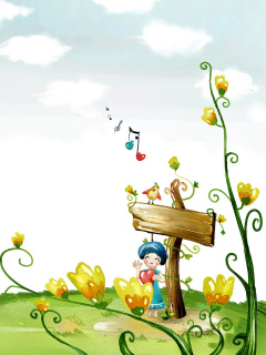 Обои Fairyland Illustration 240x320