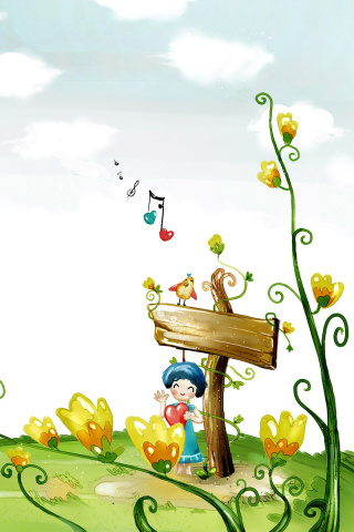 Fondo de pantalla Fairyland Illustration 320x480