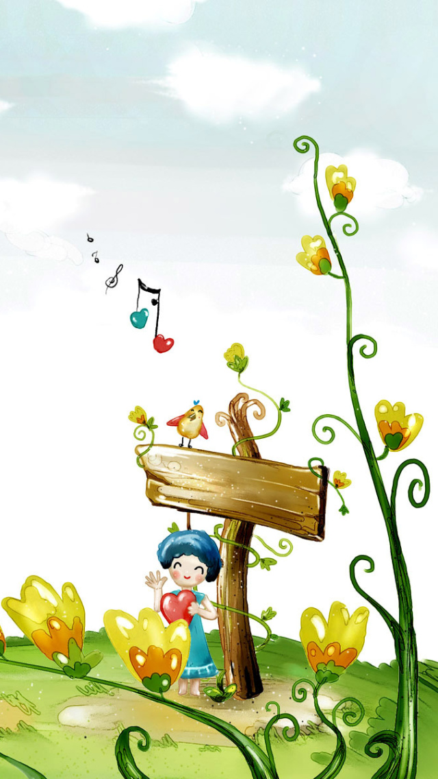 Обои Fairyland Illustration 640x1136