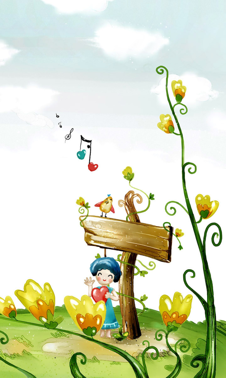 Das Fairyland Illustration Wallpaper 768x1280