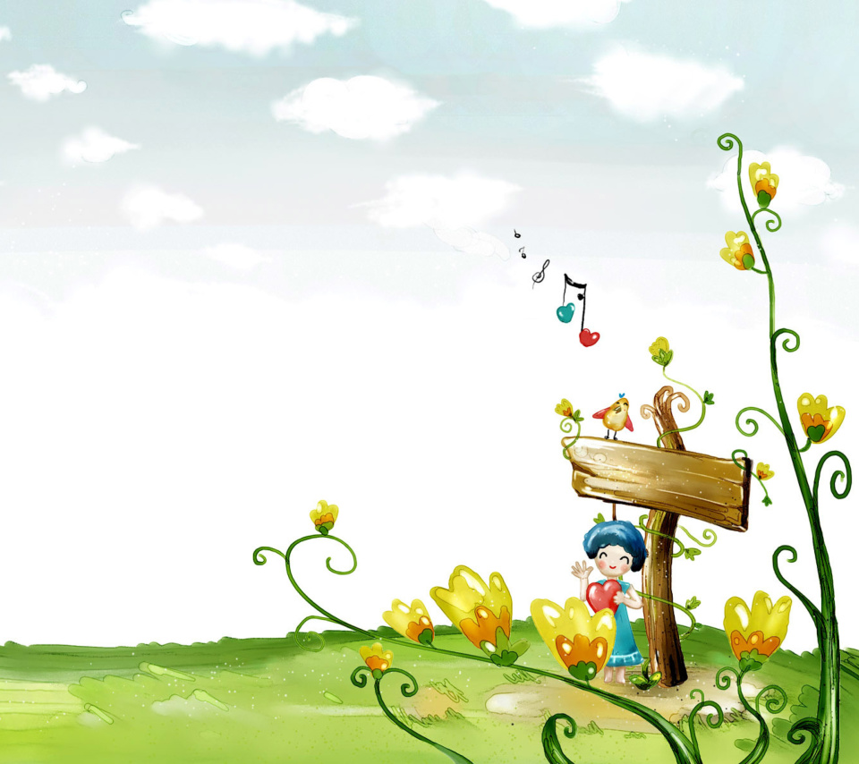 Das Fairyland Illustration Wallpaper 960x854