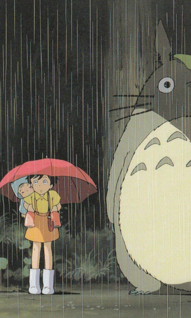 Das My Neighbor Totoro Japanese animated fantasy film Wallpaper 768x1280