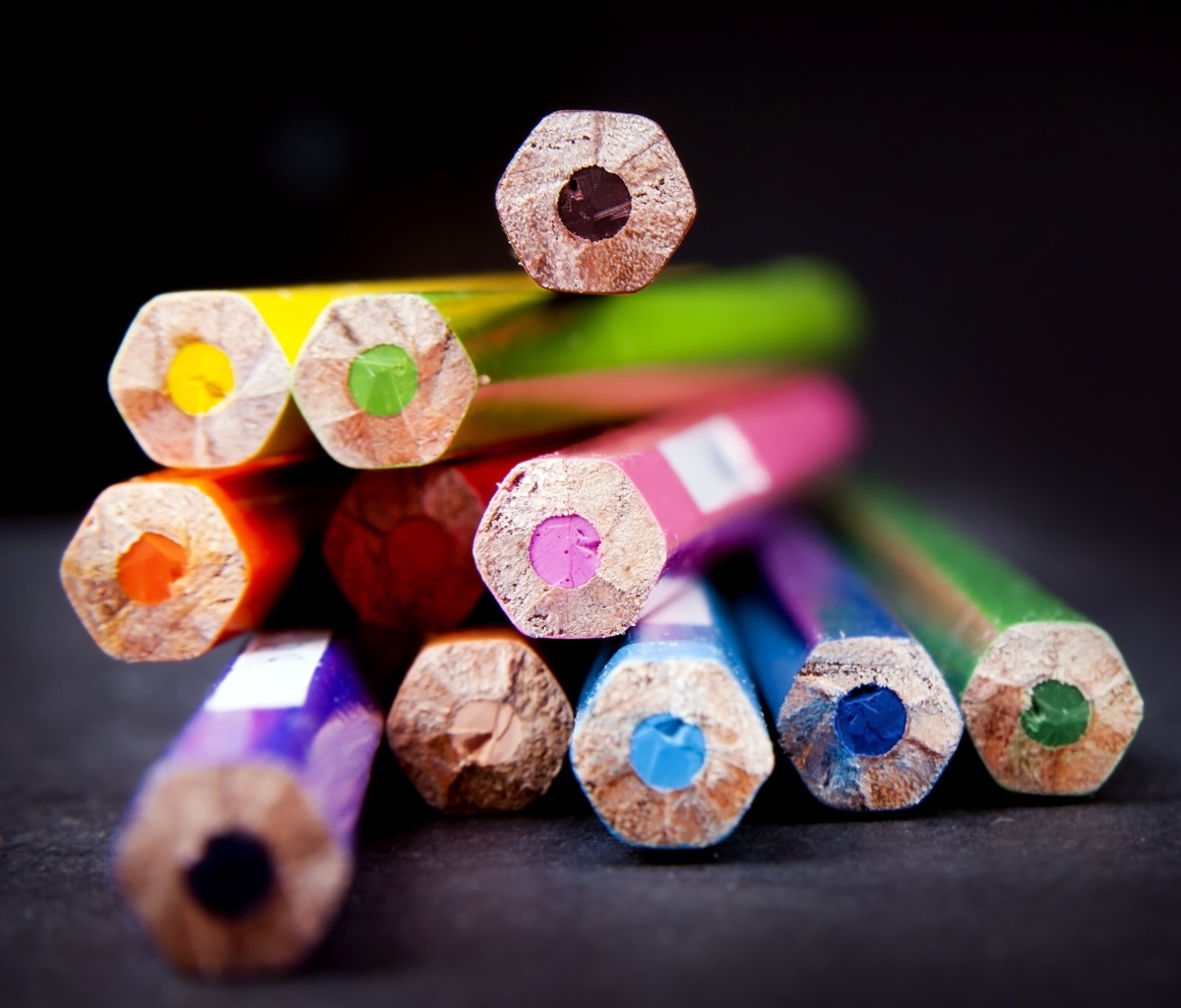 Das Bright Colorful Pencils Wallpaper 1200x1024