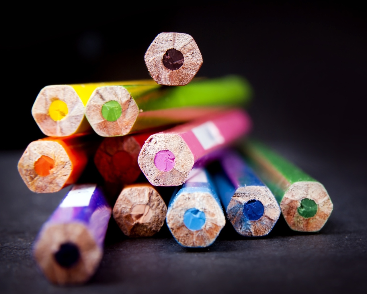 Das Bright Colorful Pencils Wallpaper 1280x1024
