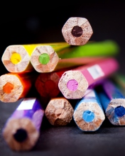 Bright Colorful Pencils wallpaper 176x220