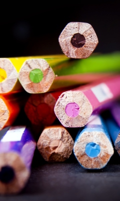 Bright Colorful Pencils wallpaper 240x400