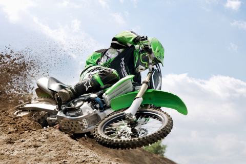 Fondo de pantalla Kawasaki Motocross 480x320