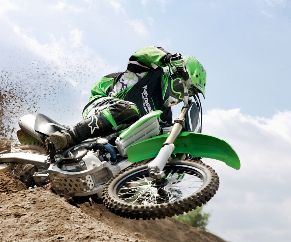 Fondo de pantalla Kawasaki Motocross 960x800