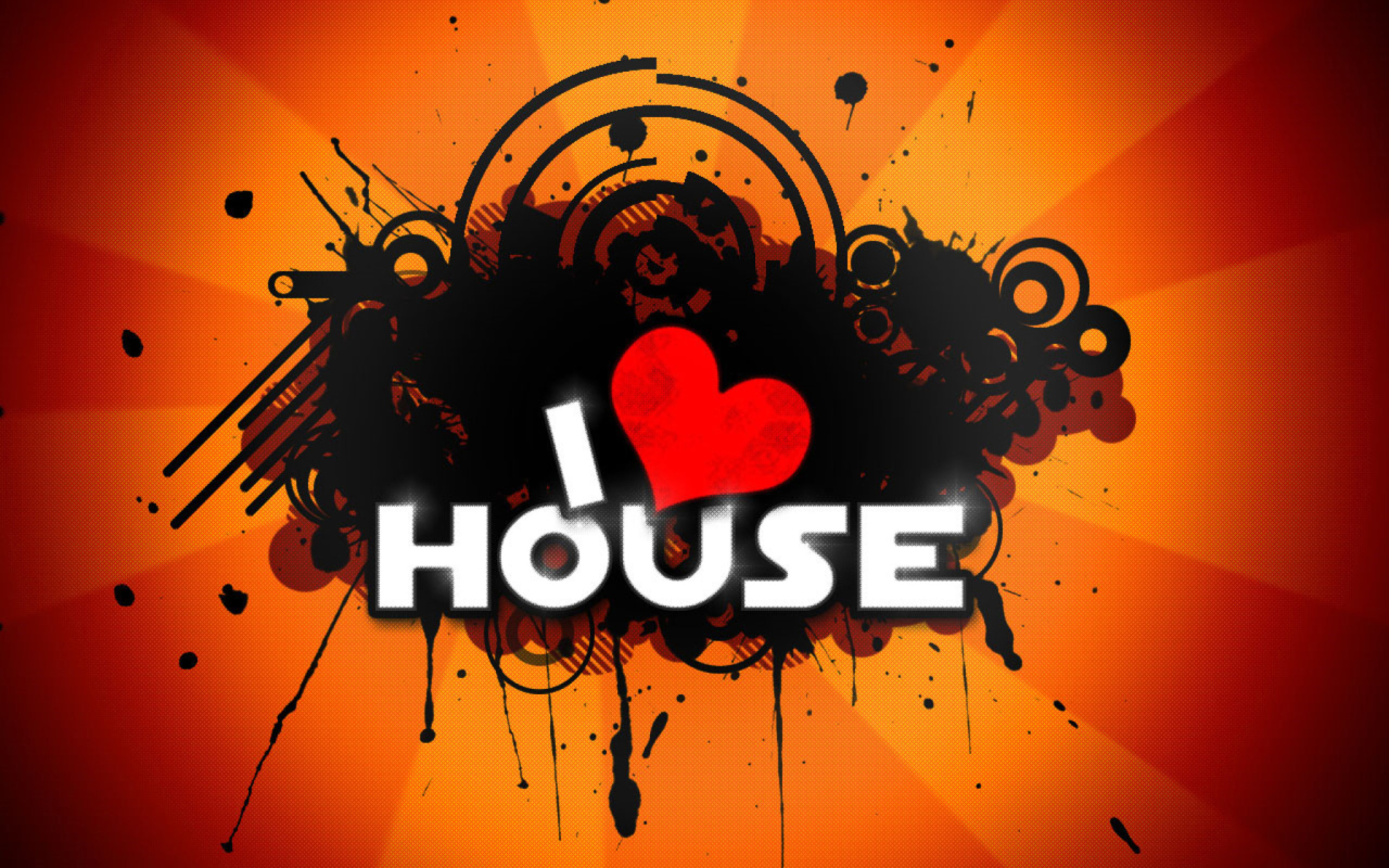 Das I Love House Music Wallpaper 1280x800