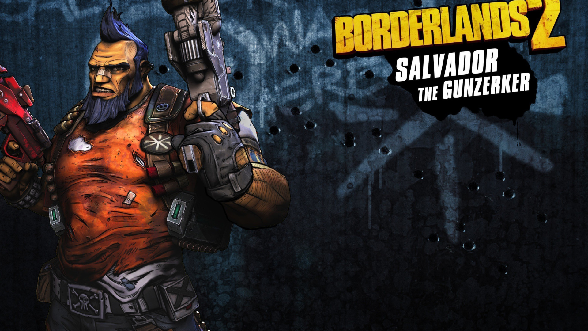 Salvador the Gunzerker, Borderlands 2 wallpaper 1920x1080