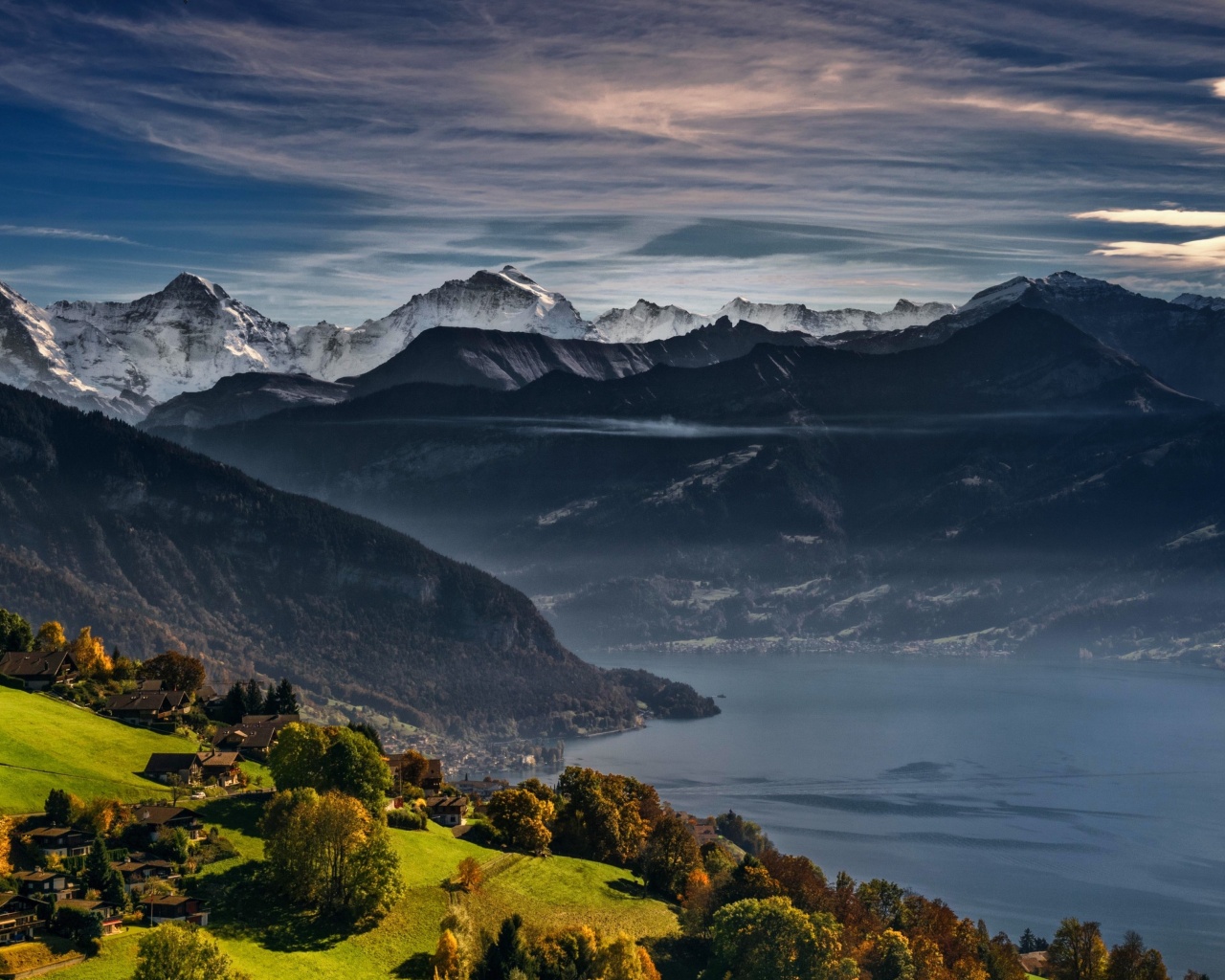 Swiss Alps Panorama wallpaper 1280x1024