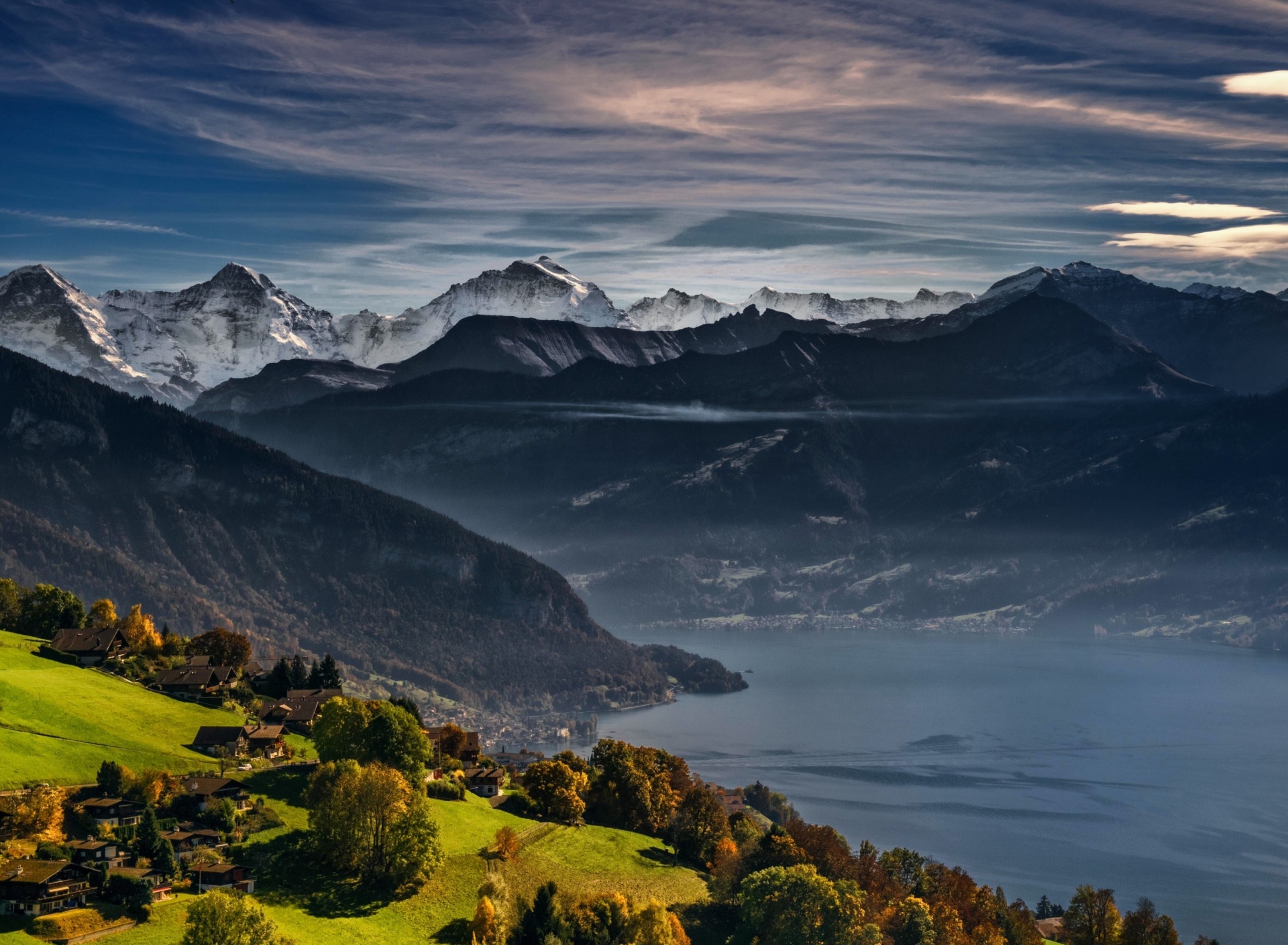 Обои Swiss Alps Panorama 1920x1408