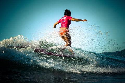 Fondo de pantalla Colorful Surfing 480x320