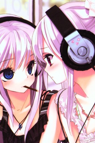 Screenshot №1 pro téma Anime Girl in Headphones 320x480