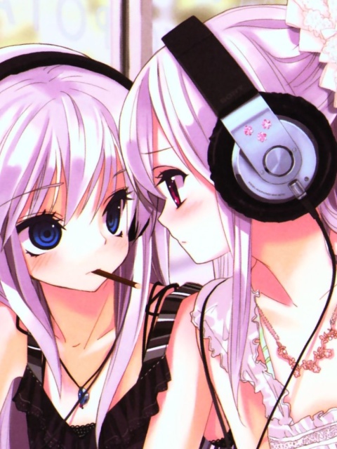 Screenshot №1 pro téma Anime Girl in Headphones 480x640