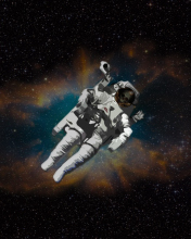 Skull Of Astronaut In Space screenshot #1 176x220