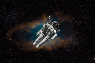 Skull Of Astronaut In Space Background for Android, iPhone and iPad