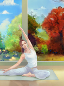 Das Yoga Girl Wallpaper 132x176