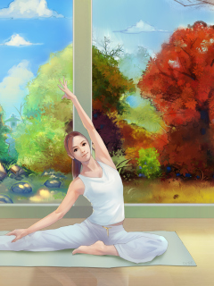 Обои Yoga Girl 240x320