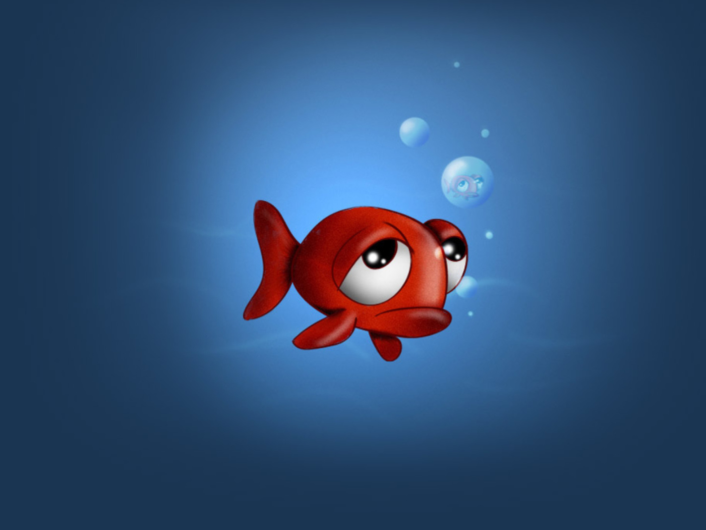 Sad Fish wallpaper 1400x1050