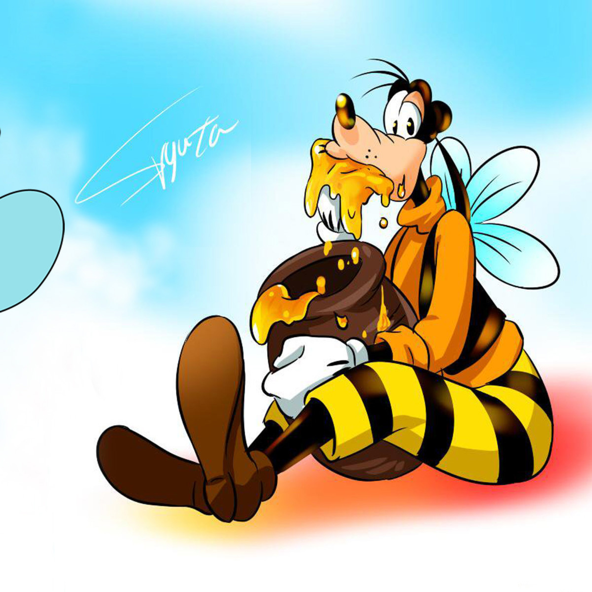 Goofy Bees wallpaper 2048x2048