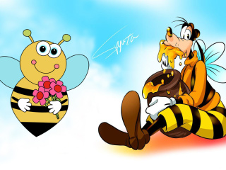 Fondo de pantalla Goofy Bees 320x240