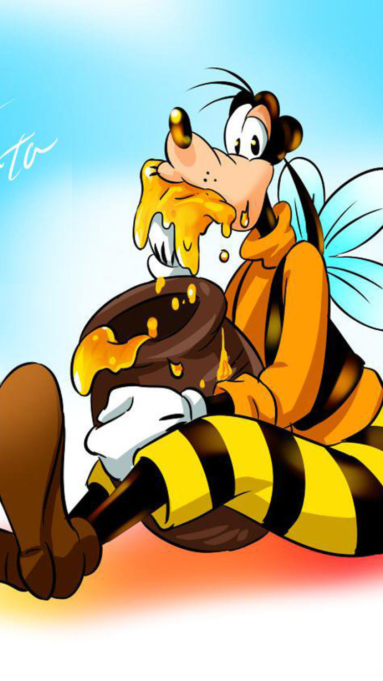 Das Goofy Bees Wallpaper 750x1334