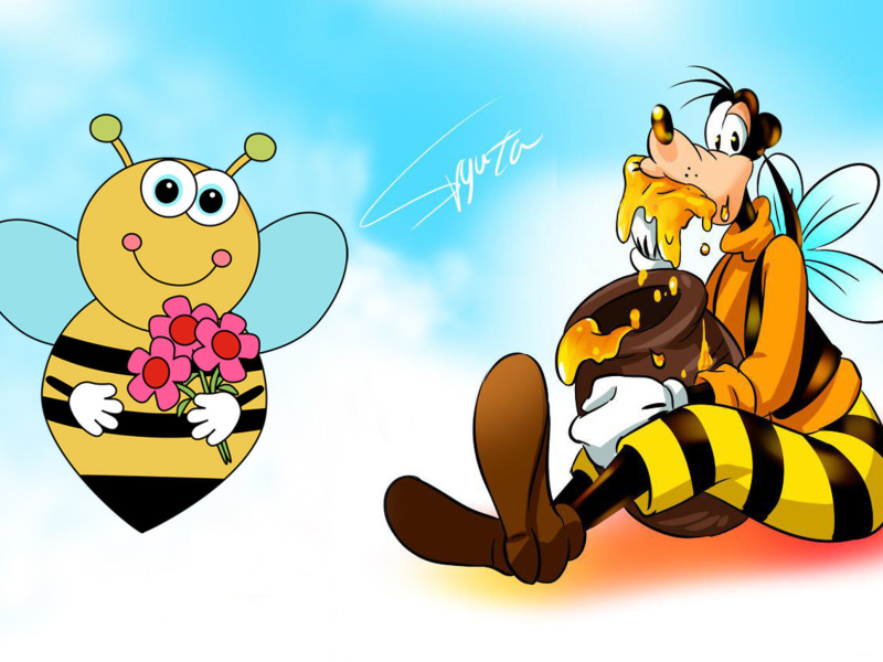 Das Goofy Bees Wallpaper 800x600