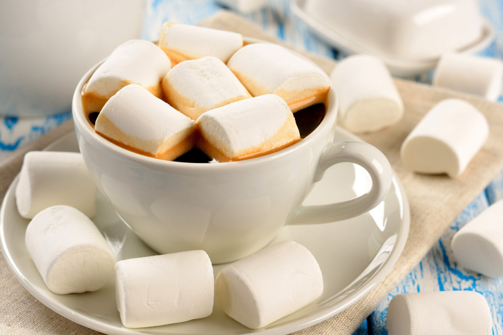 Marshmallow and Coffee wallpaper