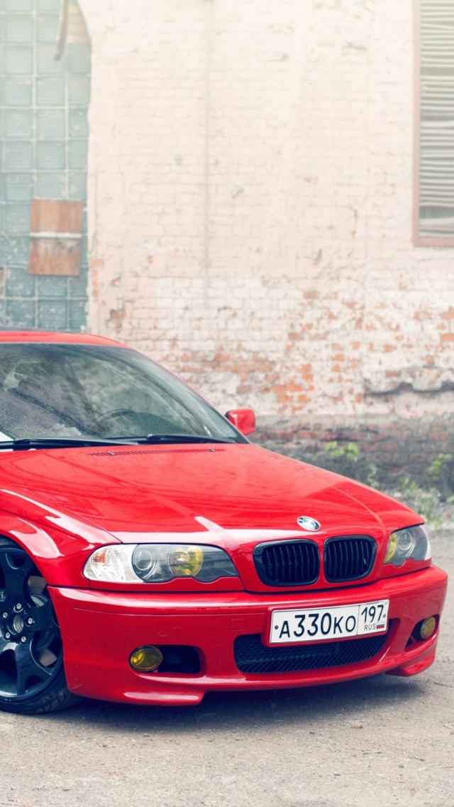 Das BMW E46 Stance Wallpaper 640x1136