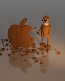 Sfondi Bender Against Apple 128x160