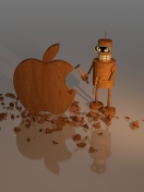 Sfondi Bender Against Apple 132x176