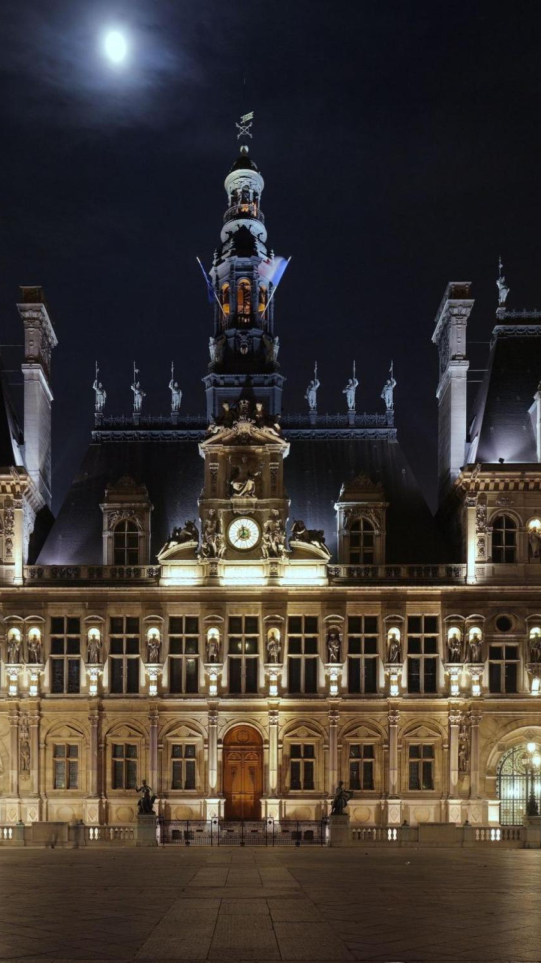 Обои Hotel de Ville - Paris 1080x1920