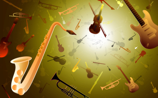 Music Instruments Background for Android, iPhone and iPad