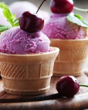 Обои Pink Ice cream scoops 128x160