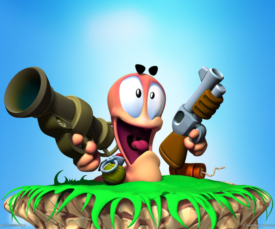 Worms Games wallpaper 960x800