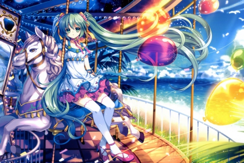 Screenshot №1 pro téma Hatsune Miku, Vocaloid 480x320