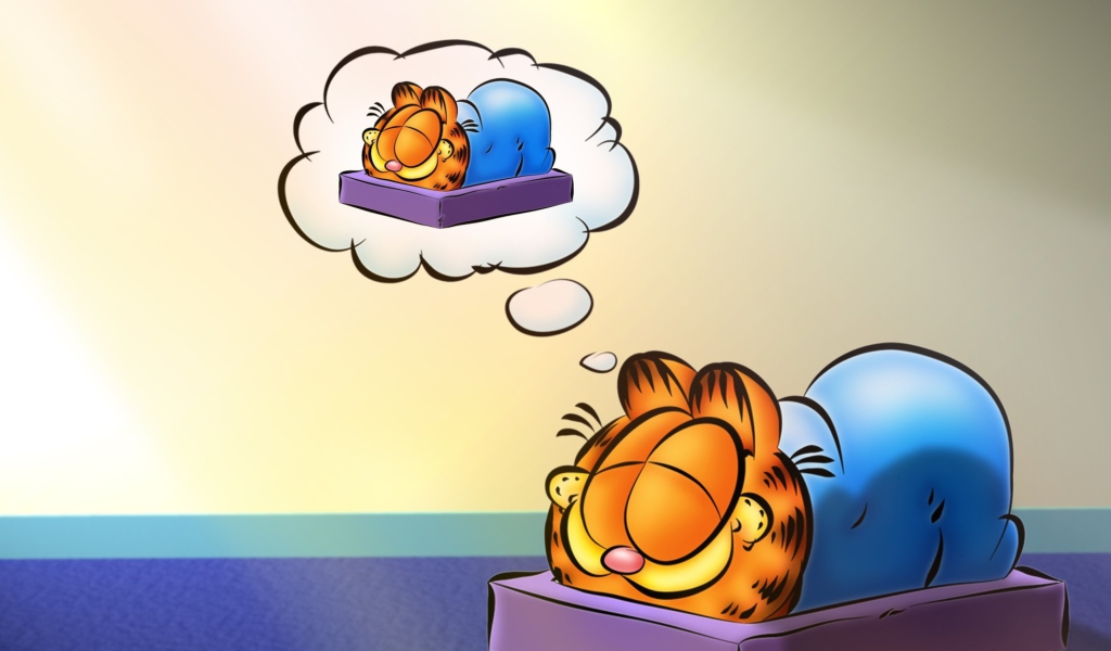 Обои Garfield Sleep 1024x600