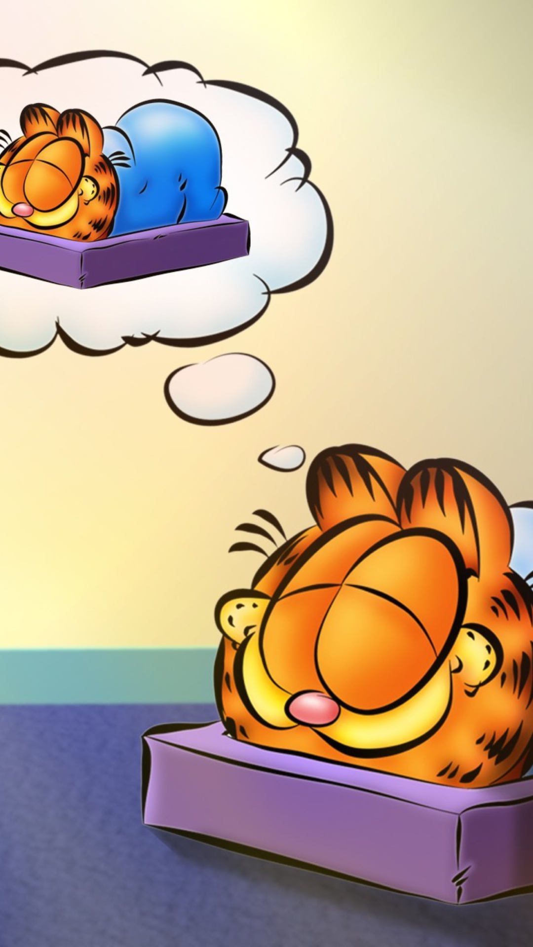 Обои Garfield Sleep 1080x1920