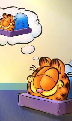 Обои Garfield Sleep 240x400
